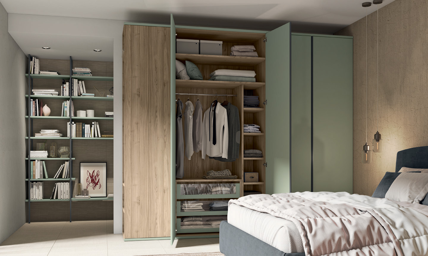 Colombini Casa Camera Matrimoniale Con Armadio Stile Moderno Golf