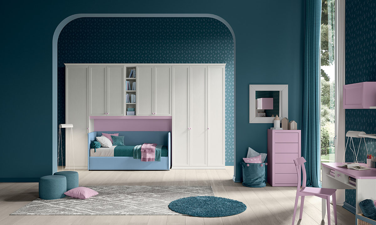 COLOMBINI CASA Colombini Casa Cameretta Bambini Con Letto Ponte Colorata Electa