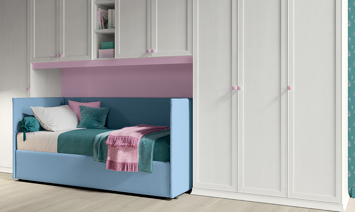 COLOMBINI CASA Colombini Casa Cameretta Bambini Con Letto Ponte Lilla E Bianca Blu Electa