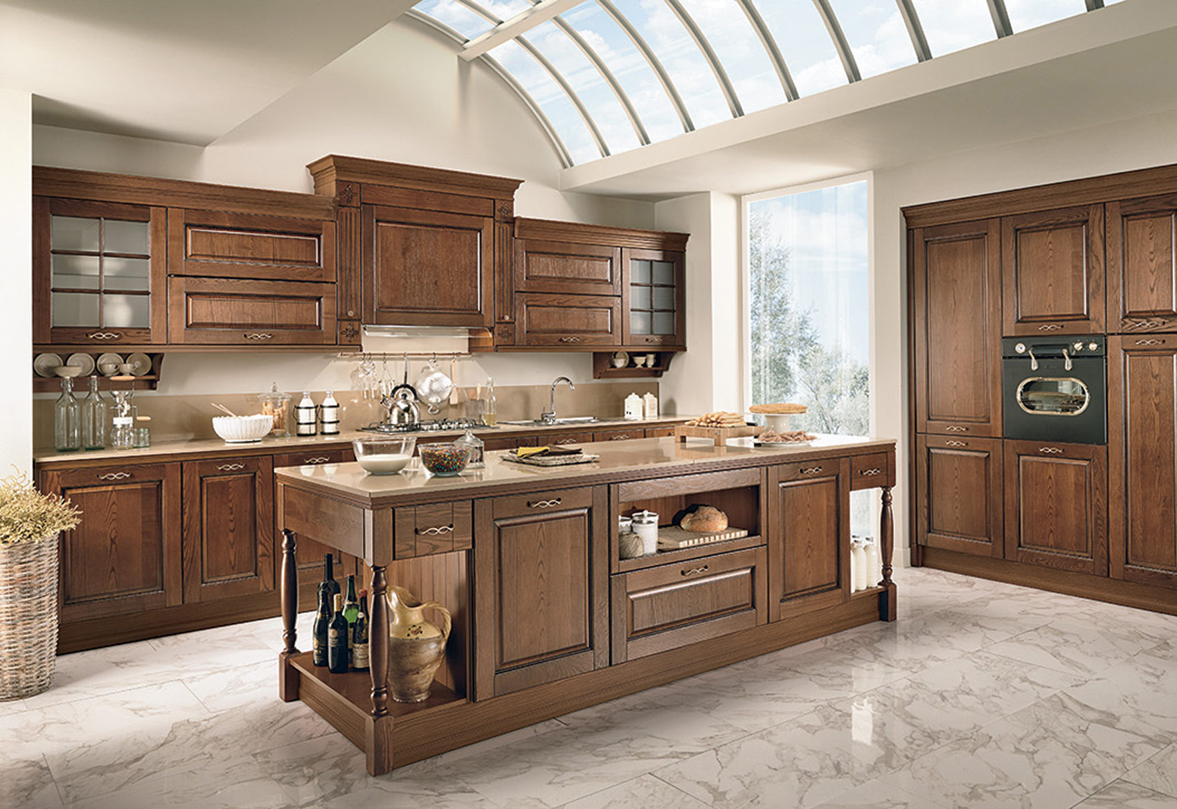 Colombini Casa Cucina Classica Armonia Con Isola In Legno